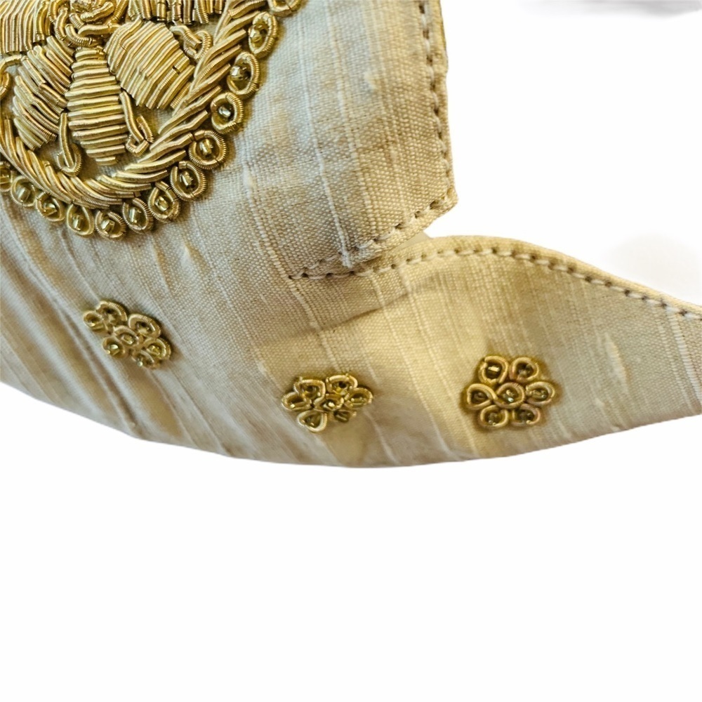 SAACHI Silk Embroidered Slides size 7 - Picture 6 of 15